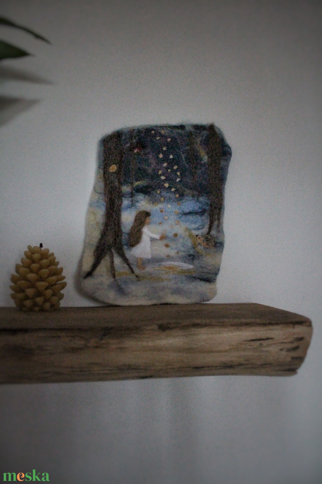 Csillagtallérok - nemezkép - művészet - textilkép - nemezelt - Meska.hu