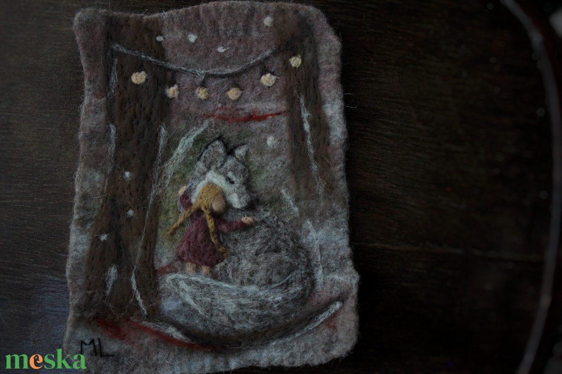 Igaz szeretet - gyapjúmese - művészet - textilkép - nemezelt - Meska.hu