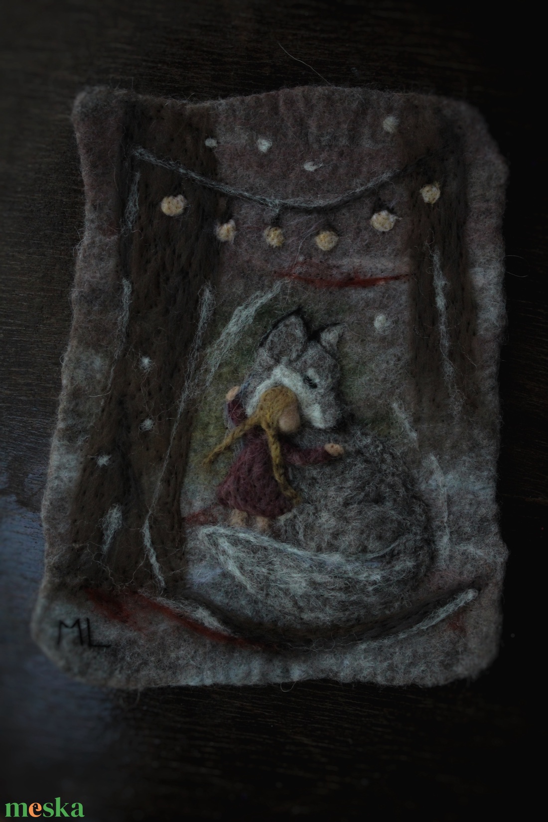 Igaz szeretet - gyapjúmese - művészet - textilkép - nemezelt - Meska.hu