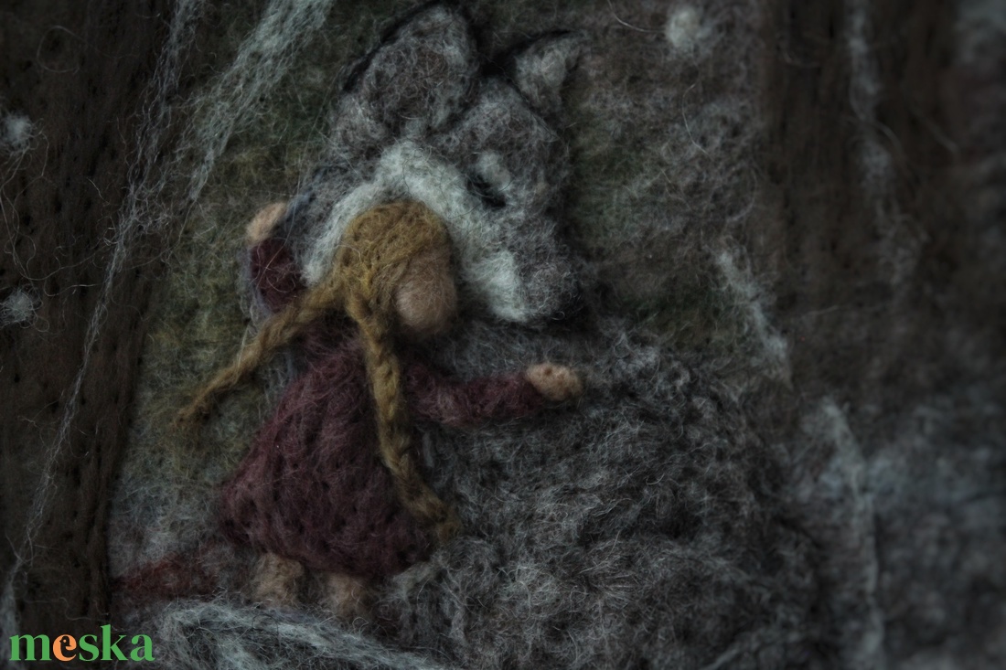 Igaz szeretet - gyapjúmese - művészet - textilkép - nemezelt - Meska.hu