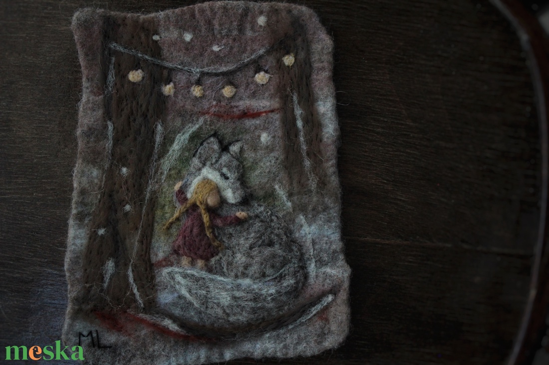 Igaz szeretet - gyapjúmese - művészet - textilkép - nemezelt - Meska.hu