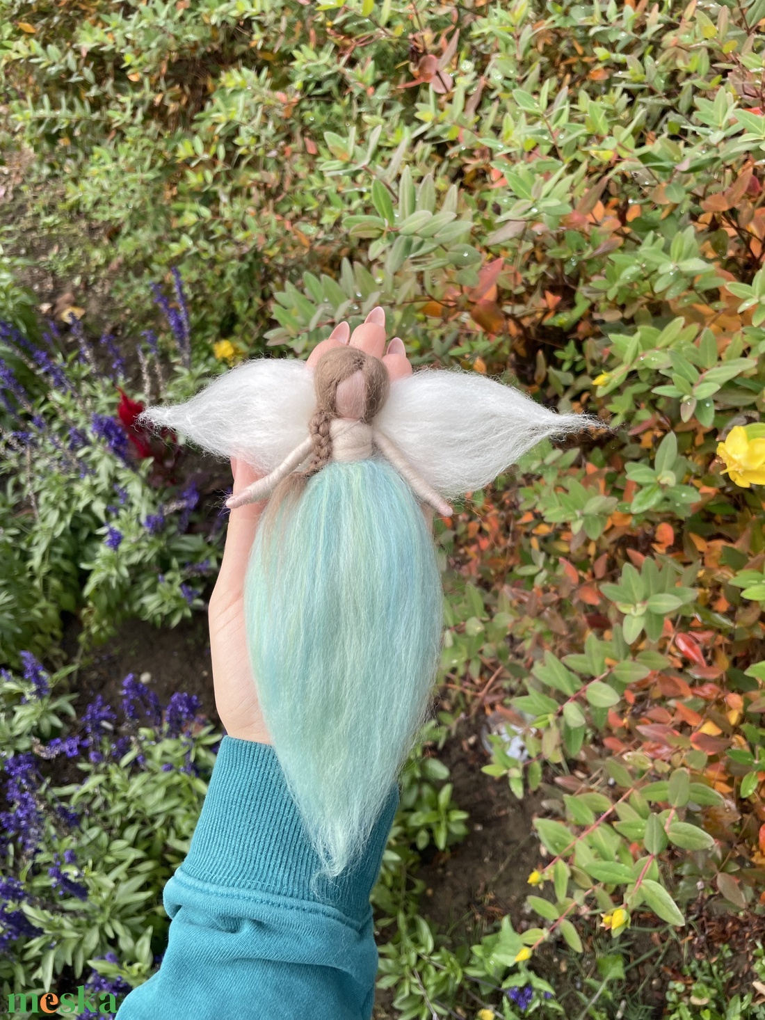 Gyapjú angyal - karácsony - adventi díszek - adventi ablakdekoráció - Meska.hu