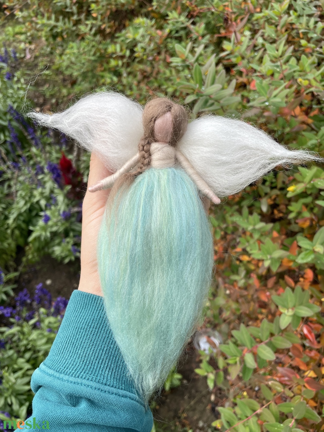 Gyapjú angyal - karácsony - adventi díszek - adventi ablakdekoráció - Meska.hu