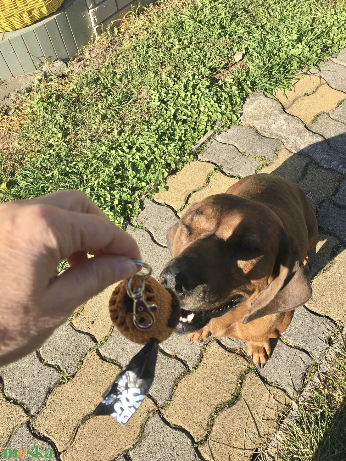 kutya-kakizacsi tartó - otthon & életmód - kisállatoknak - kutyáknak - kutyapiszok zacskó tartó - Meska.hu