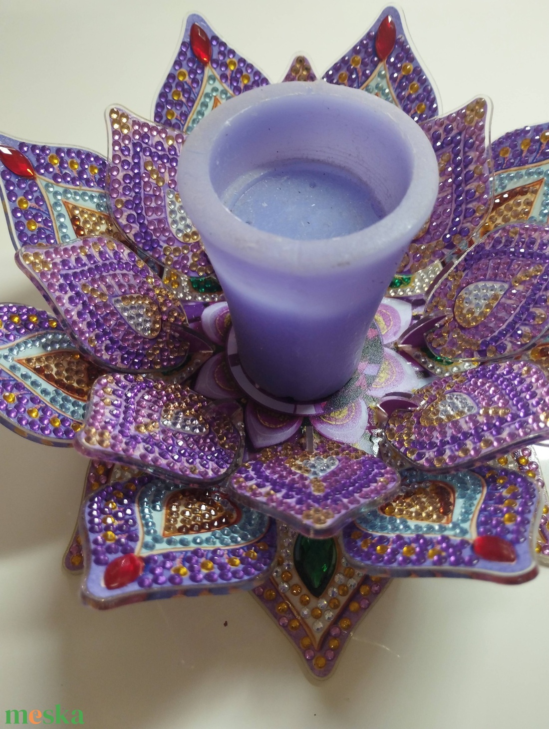 Lótusz virág gyertya tartó - otthon & életmód - gyertya, illat, aroma - gyertyatartó - Meska.hu