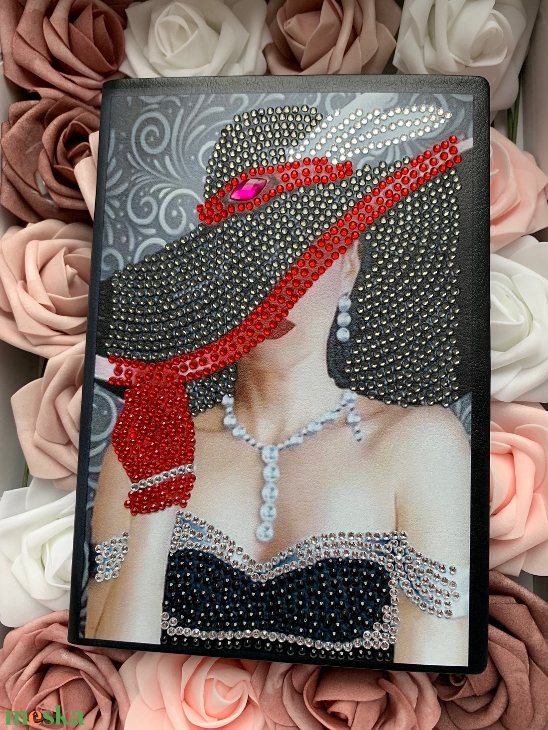 Jegyzetfüzet női portréval - otthon & életmód - papír, írószer - jegyzetfüzet & napló - Meska.hu