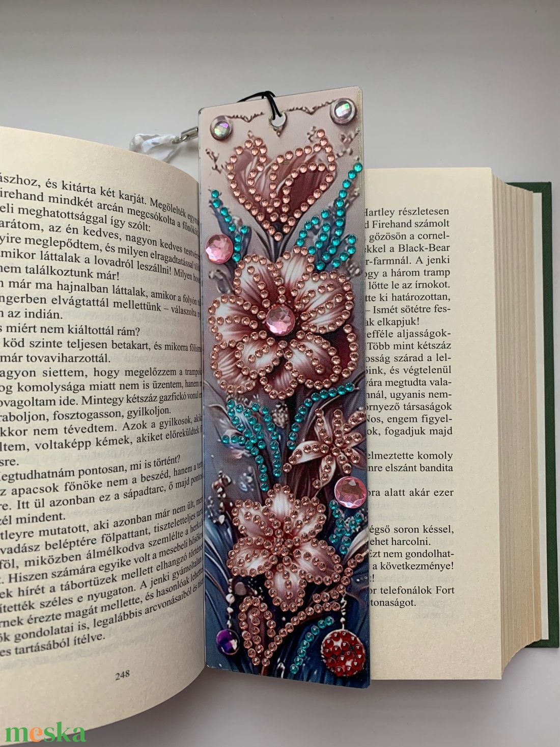 Könyvjelző virág mintával - könyv & zene - könyvjelző - Meska.hu