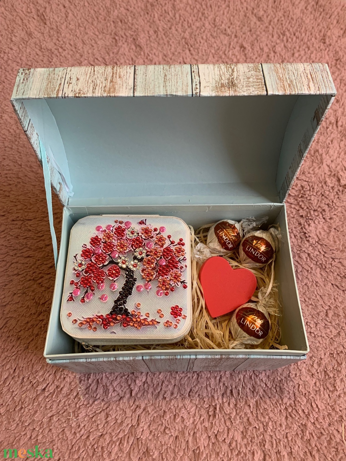 Valentin napi ajándékcsomag ékszertartóval - ékszer - ékszertartó - ékszerdoboz - Meska.hu