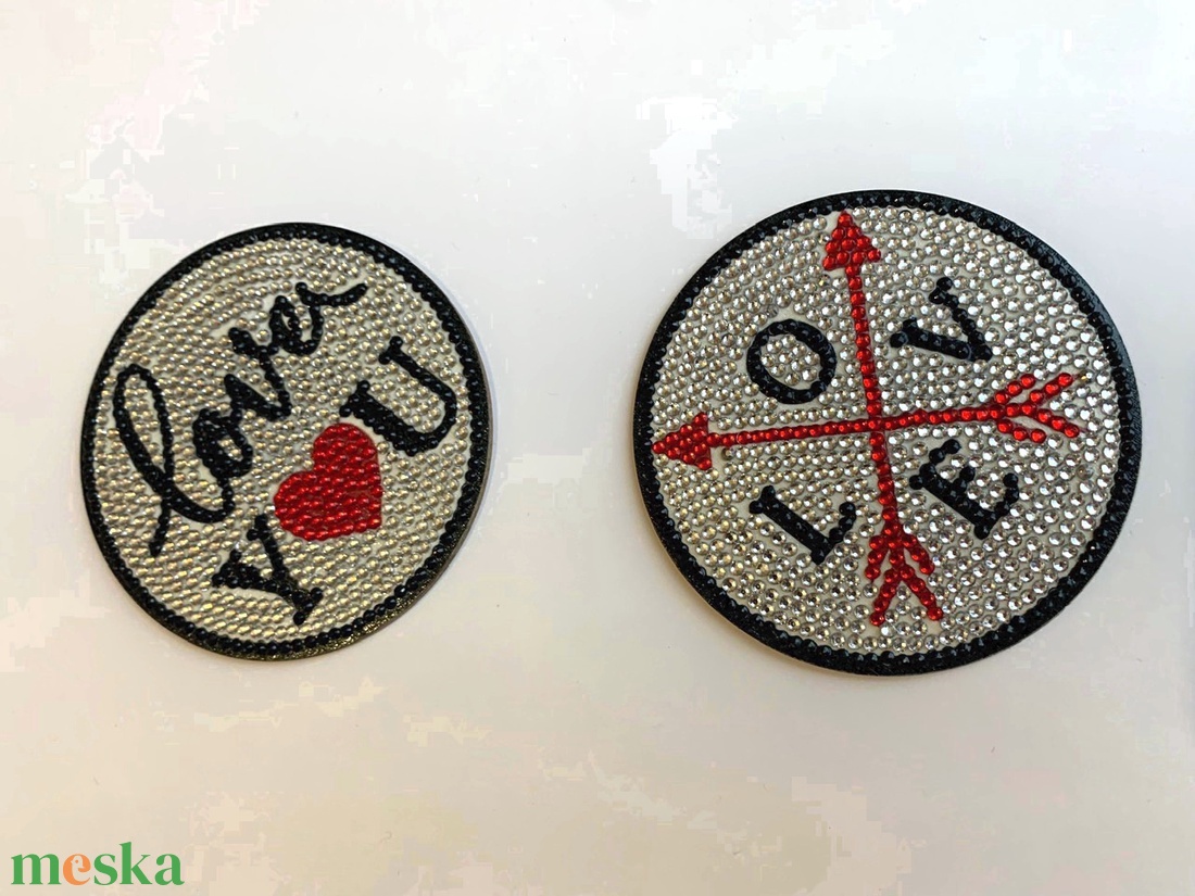 Valentin napi ajándékcsomag poháralátéttel - otthon & életmód - konyhafelszerelés, tálalás - tálalás - tányér- és poháralátét - Meska.hu