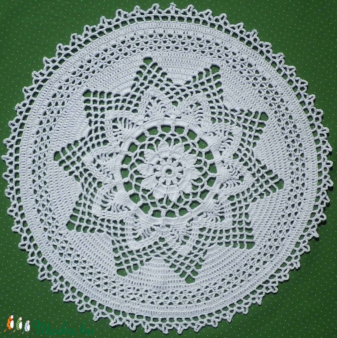 Horgolt fehér terítő 35 cm (29) - otthon & lakás - dekoráció - horgolt & csipketerítő - Meska.hu Horgolt fehér terítő 35 cm (29) - otthon & lakás - dekoráció - horgolt & csipketerítő - Meska.hu