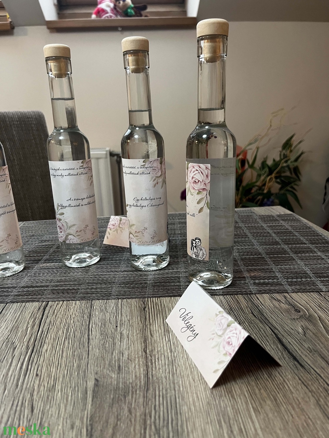 Elegáns esküvői pálinkás / italos címke � személyre szabható - élelmiszer - öntapadós címke - Meska.hu