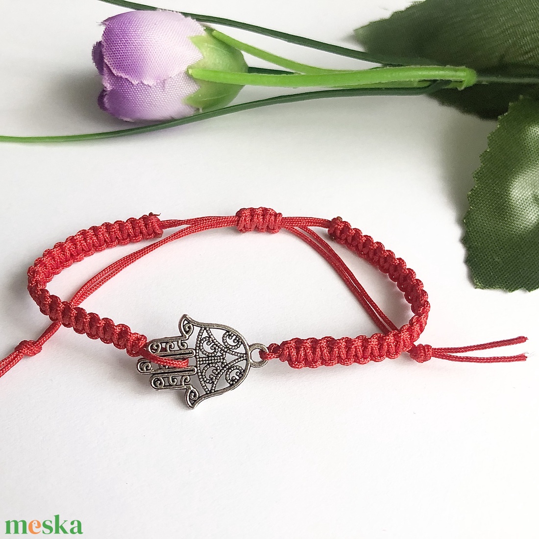 Makram/fonott védelmi karkötő Hamsa tenyér medállal - ékszer - karkötő - fonott karkötő - Meska.hu Makram/fonott védelmi karkötő Hamsa tenyér medállal - ékszer - karkötő - fonott karkötő - Meska.hu