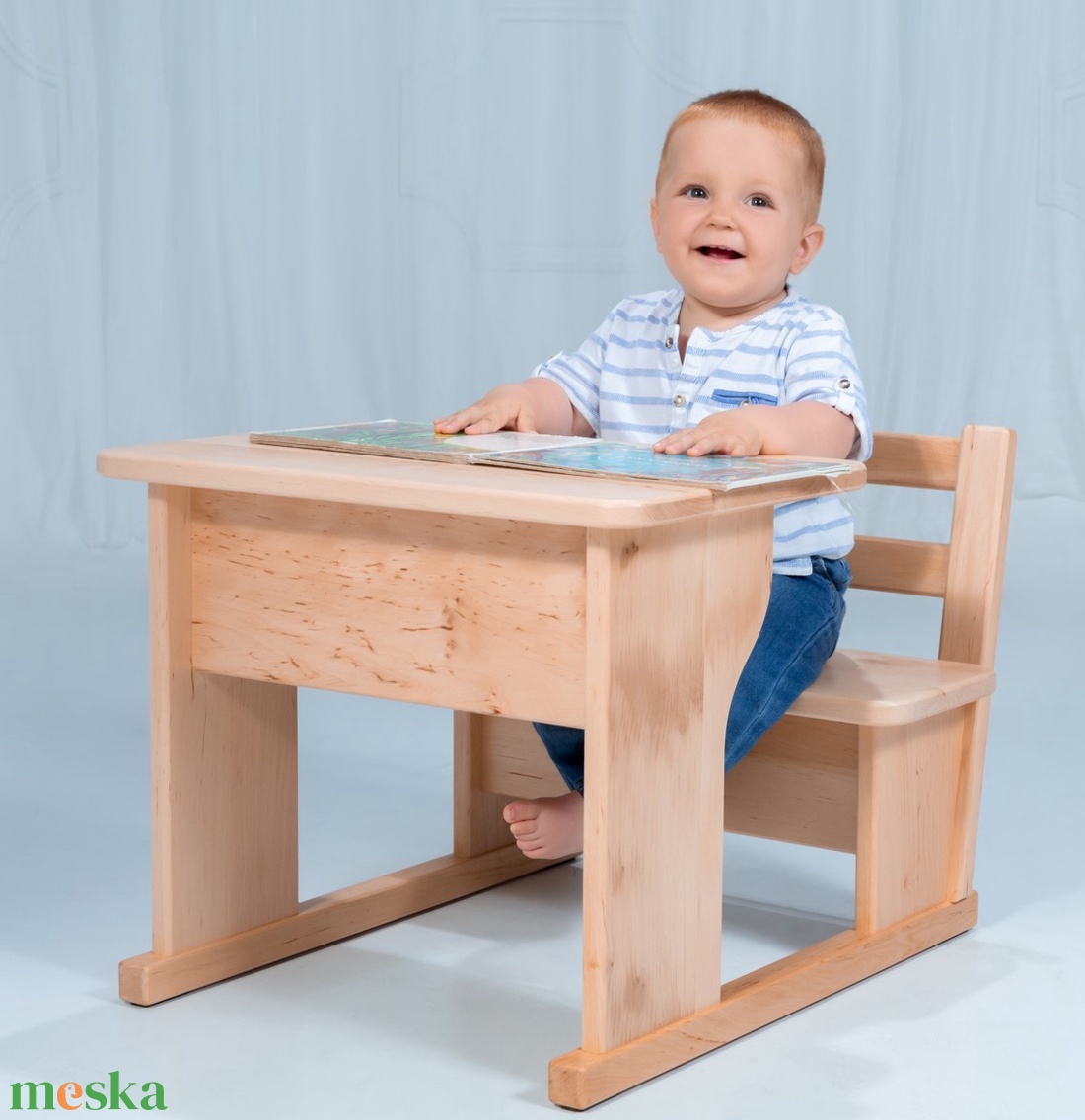 Gyermekpad � Éger fából - baba - mama - babaszobabútor - gyerek asztal székkel - Meska.hu