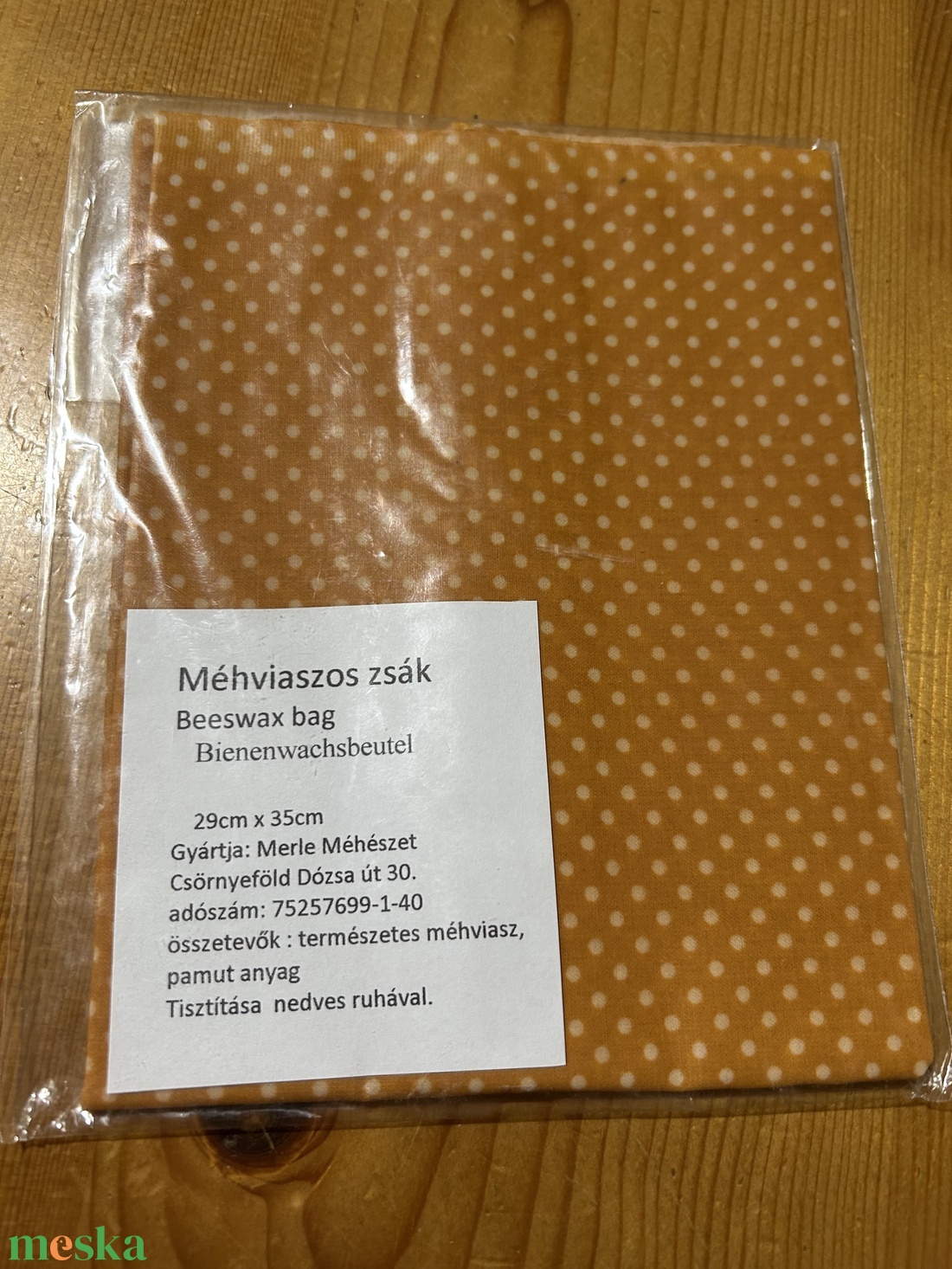 Méhviasz zsák - táska & tok - bevásárlás & shopper táska - kenyeres zsák - Meska.hu