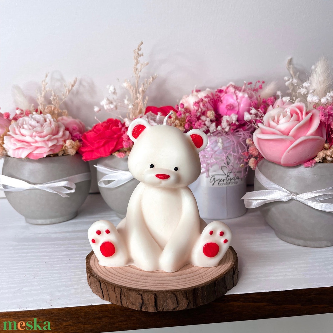 Festett mackó illatgyertya - otthon & életmód - gyertya, illat, aroma - gyertya - Meska.hu