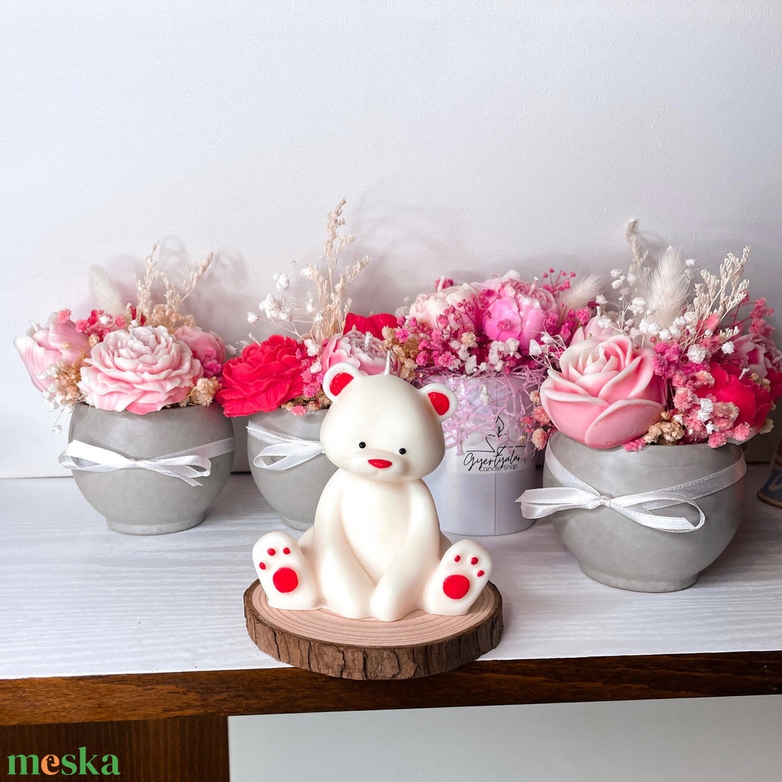 Festett mackó illatgyertya - otthon & életmód - gyertya, illat, aroma - gyertya - Meska.hu