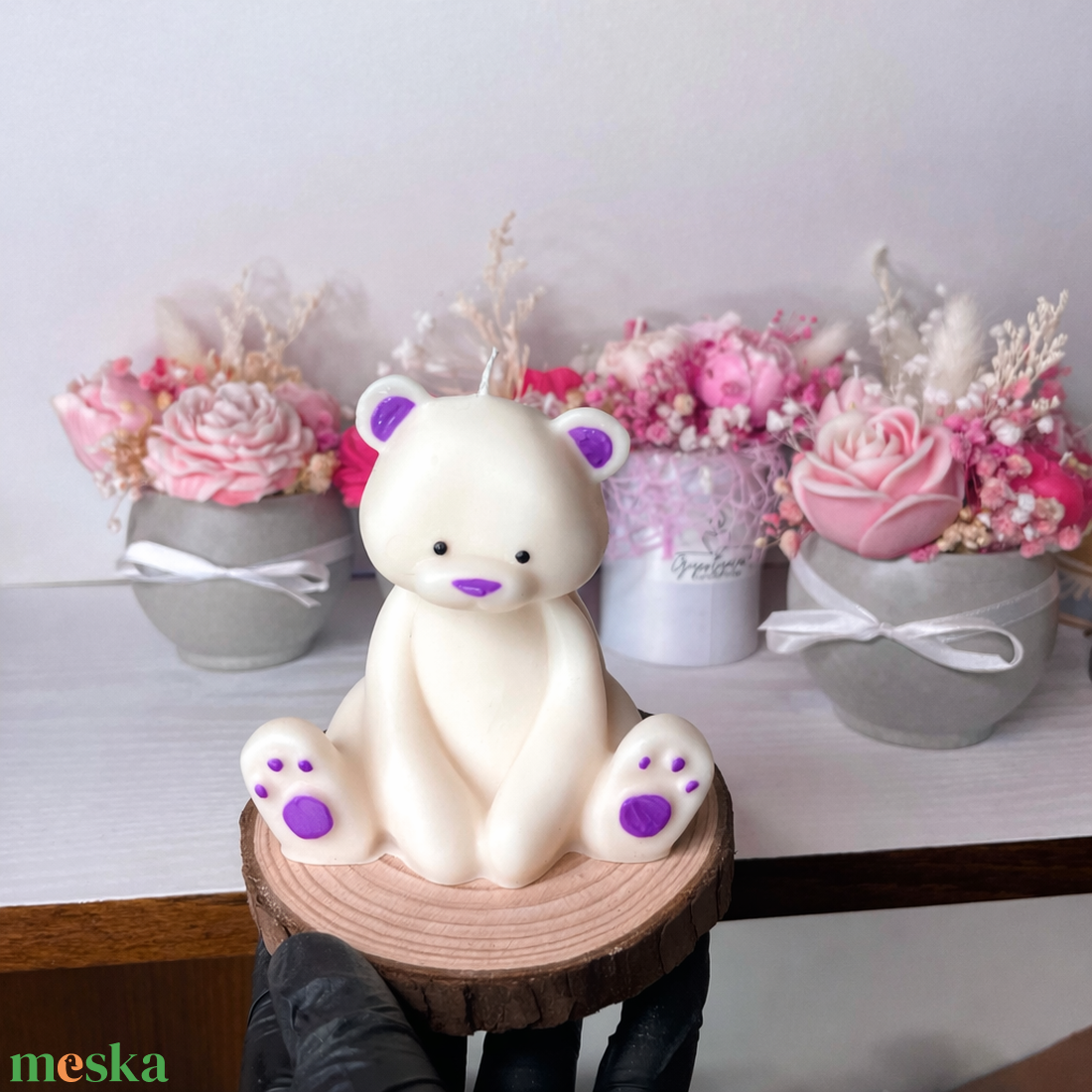 Festett mackó illatgyertya - otthon & életmód - gyertya, illat, aroma - gyertya - Meska.hu