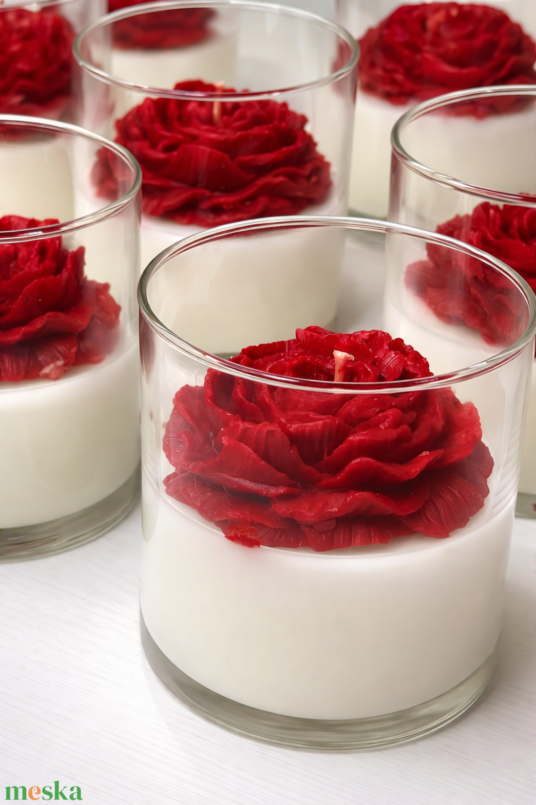 Rózsa gyertya - otthon & életmód - gyertya, illat, aroma - gyertya - Meska.hu