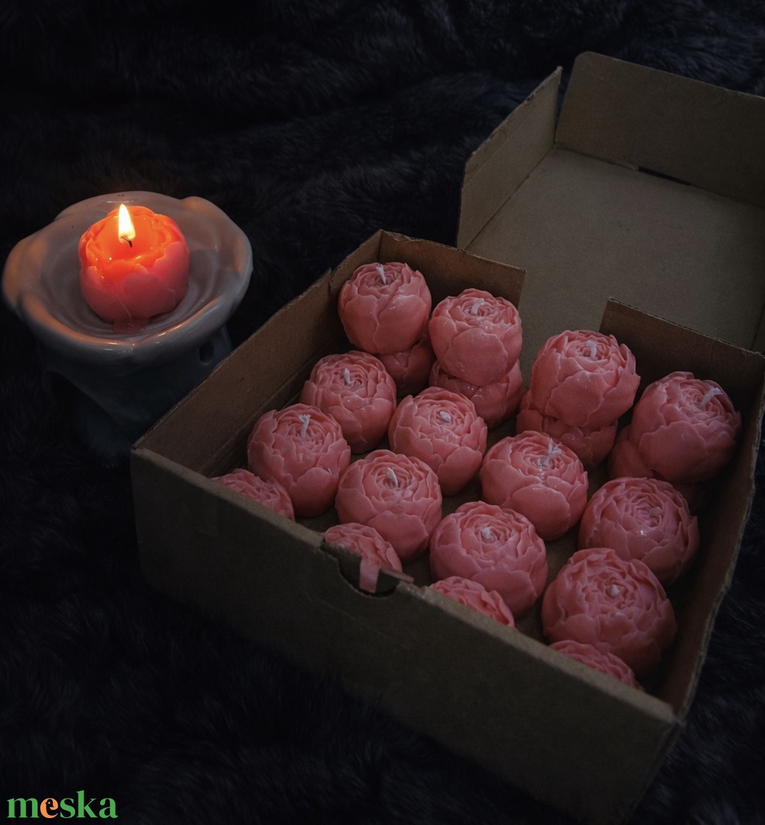 Bazsarózsa gyertya - otthon & életmód - gyertya, illat, aroma - gyertya - Meska.hu
