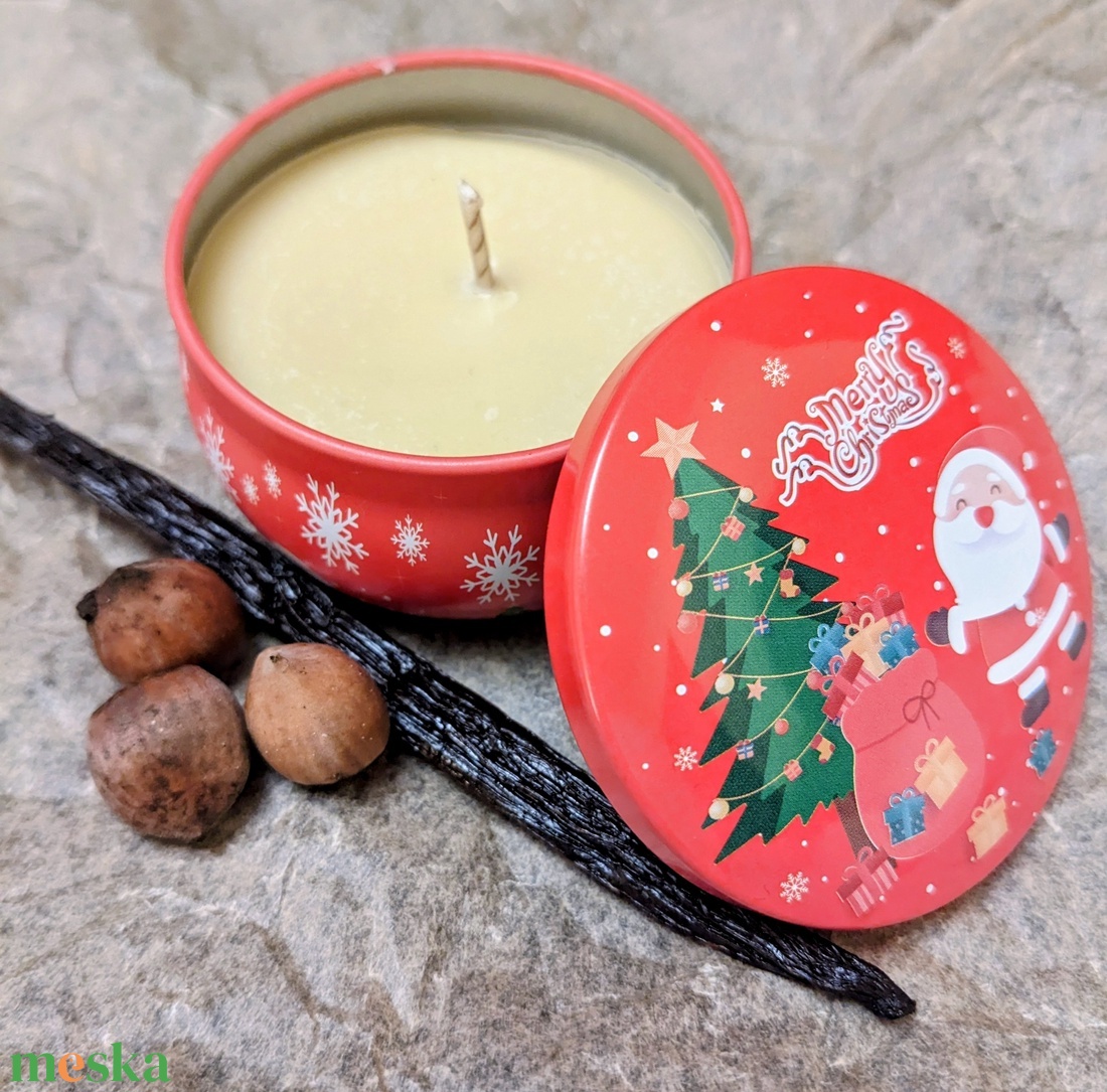 Hókifli illatú szójaviasz gyertya - karácsony - karácsonyi lakásdekoráció - karácsonyi illatgyertya, mécses - Meska.hu
