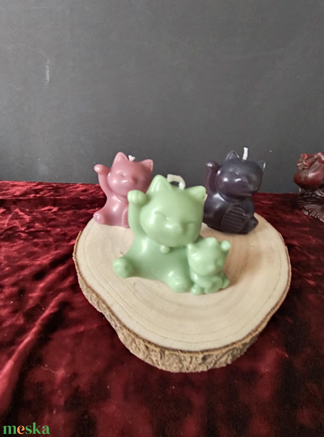 Szerencsehozó gyertya Maneki-neko ajándékcsomag - otthon & életmód - gyertya, illat, aroma - gyertya - Meska.hu