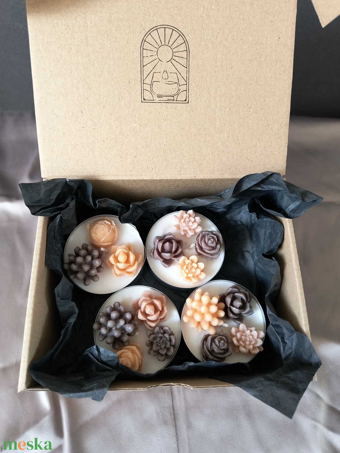 Óriás teamécses szett - sivatagi kaktuszok - otthon & életmód - gyertya, illat, aroma - mécses és mécsestartó - Meska.hu