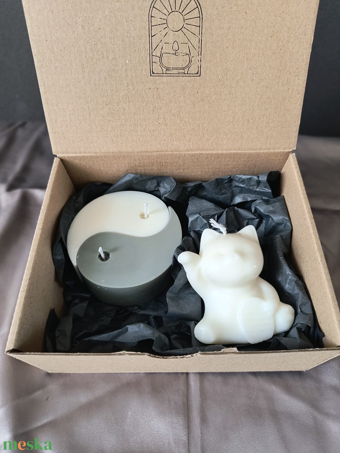 Kelet varázsa Jin-Jang gyertya szett. - otthon & életmód - gyertya, illat, aroma - gyertya - Meska.hu