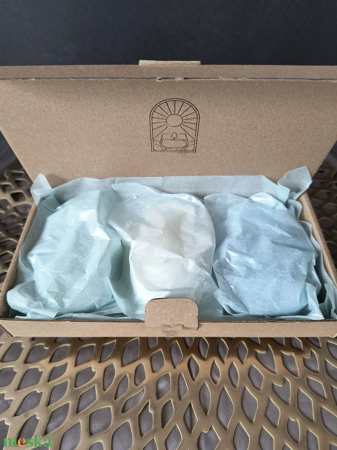 Mesés kelet - Fatima kéz gyertya szett, kék - otthon & életmód - gyertya, illat, aroma - gyertya - Meska.hu