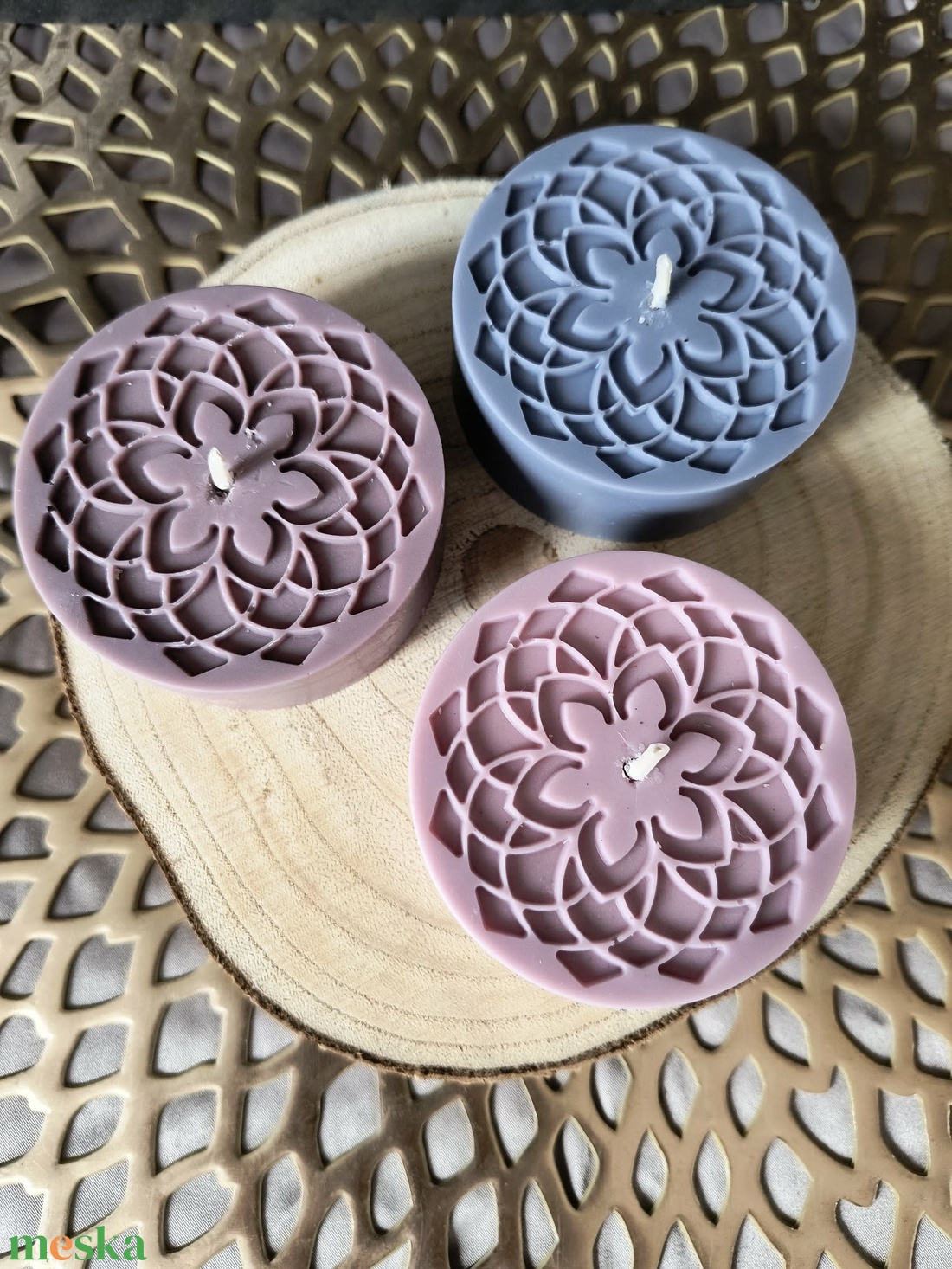 Mandala gyertyaszett  - otthon & életmód - dekoráció - spiritualitás - mandala - Meska.hu
