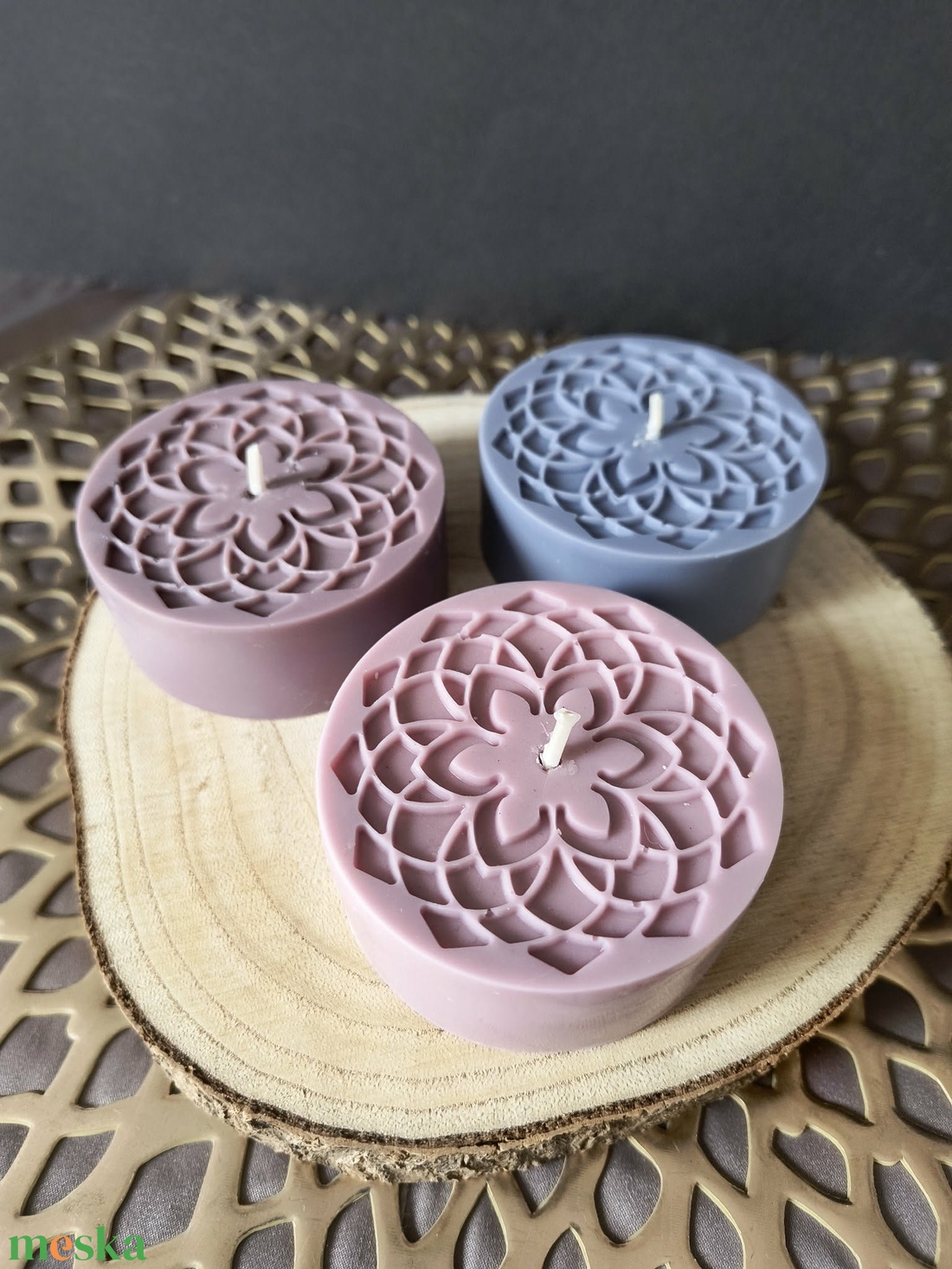 Mandala gyertyaszett  - otthon & életmód - dekoráció - spiritualitás - mandala - Meska.hu