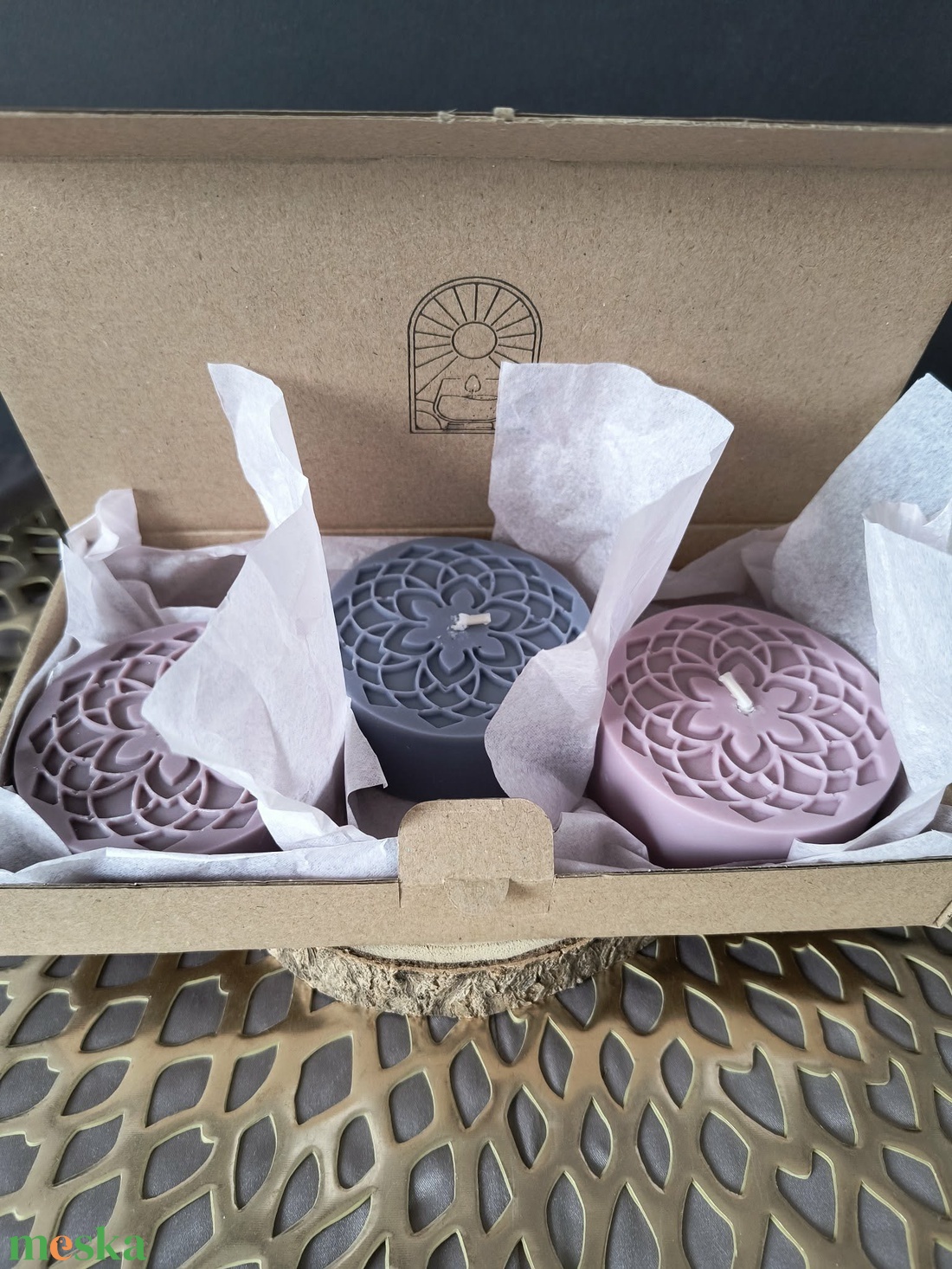 Mandala gyertyaszett  - otthon & életmód - dekoráció - spiritualitás - mandala - Meska.hu