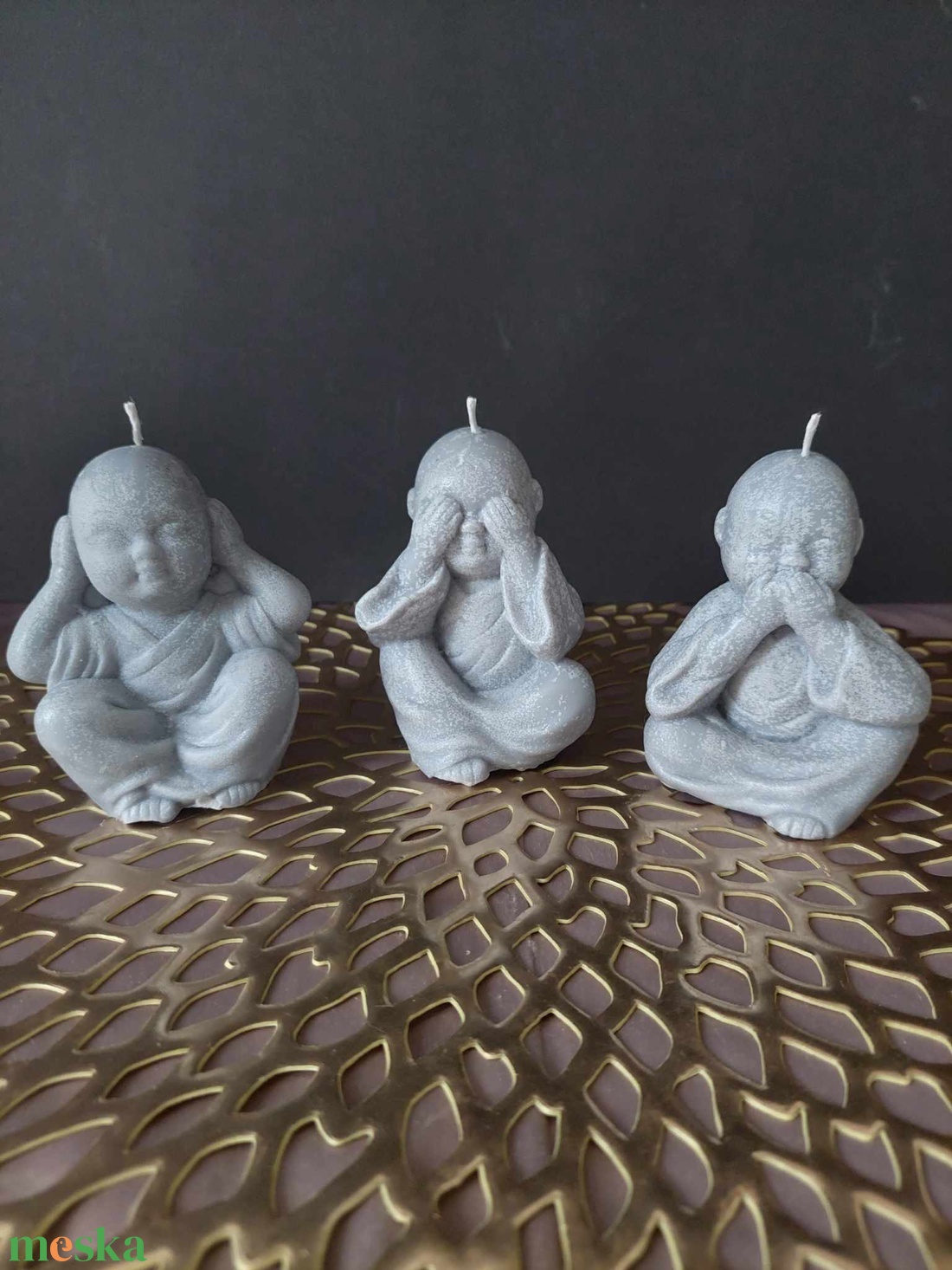 Zen Buddha gyertya szett - otthon & életmód - dekoráció - spiritualitás - mandala - Meska.hu