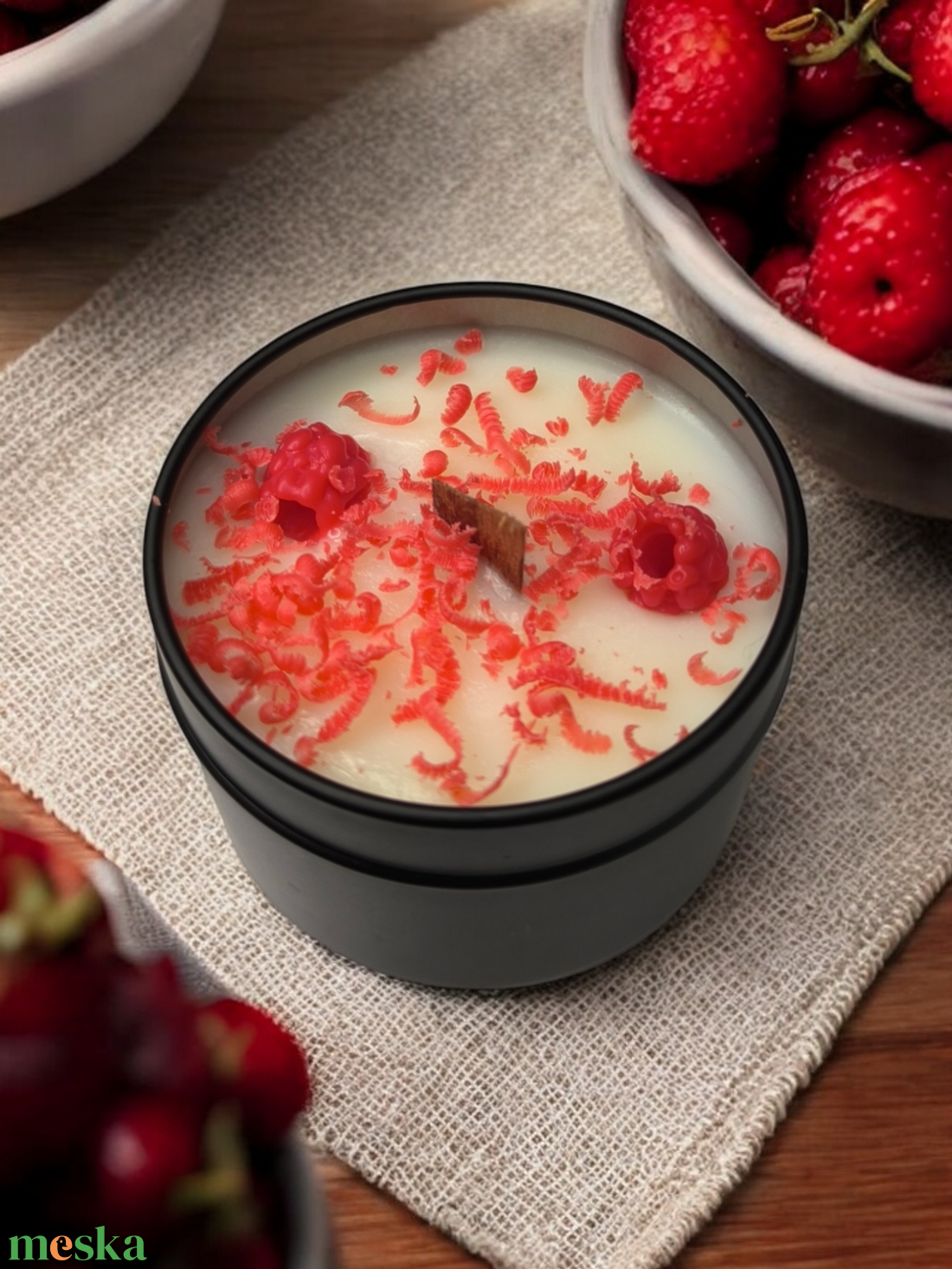 Málnás gyertya  - otthon & életmód - gyertya, illat, aroma - gyertya - Meska.hu