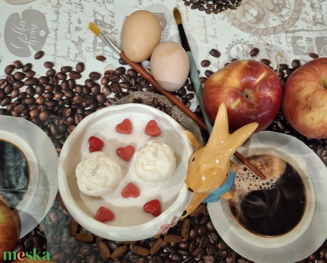 Szójaviaszgyertya kerámiakaspóban - otthon & életmód - gyertya, illat, aroma - gyertya - Meska.hu