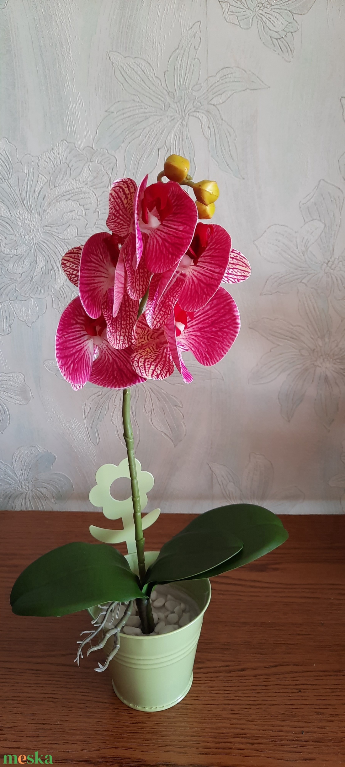 Rózsaszín örök-orchidea zöld vödröcskében. - otthon & életmód - dekoráció - virágdísz és tartó - csokor & virágdísz - Meska.hu Rózsaszín örök-orchidea zöld vödröcskében. - otthon & életmód - dekoráció - virágdísz és tartó - csokor & virágdísz - Meska.hu