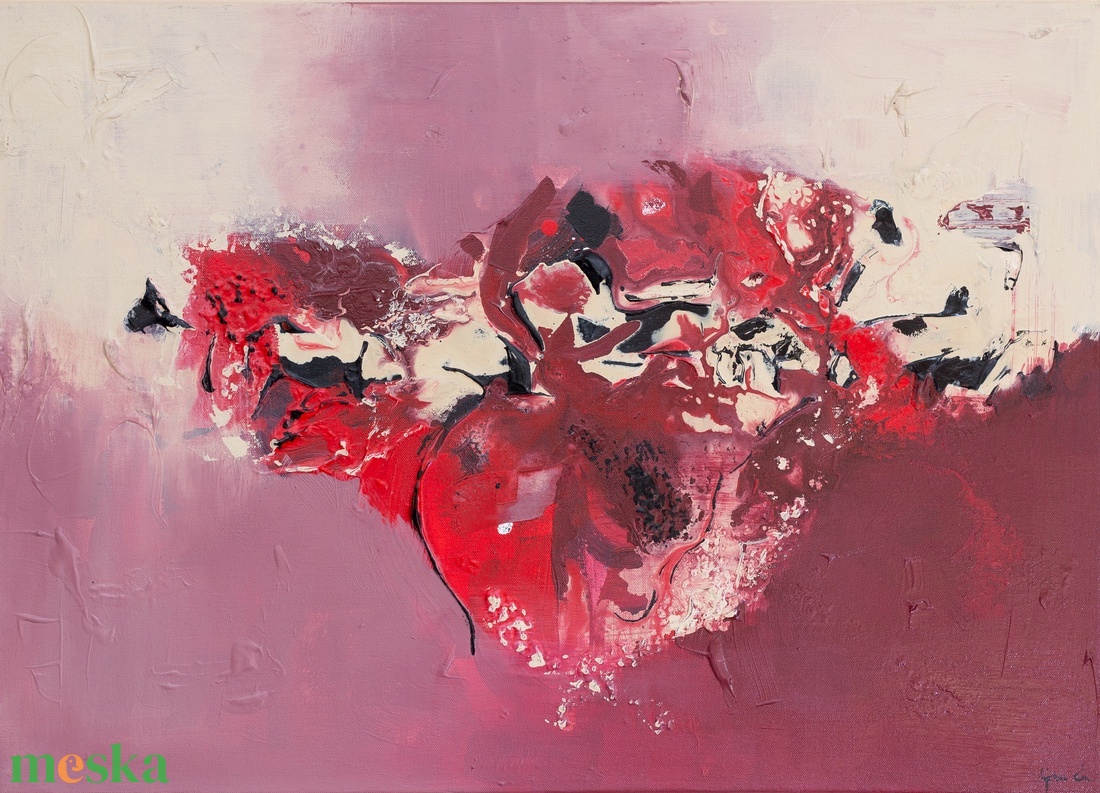 Absztrakt festmény, Szeretet, 50x70 - otthon & életmód - dekoráció - kép & falikép - vászonkép - Meska.hu Absztrakt festmény, Szeretet, 50x70 - otthon & életmód - dekoráció - kép & falikép - vászonkép - Meska.hu
