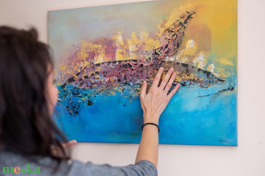 Absztrakt festmény, Emelkedés, 50x70 - művészet - festmény - akril - Meska.hu Absztrakt festmény, Emelkedés, 50x70 - művészet - festmény - akril - Meska.hu