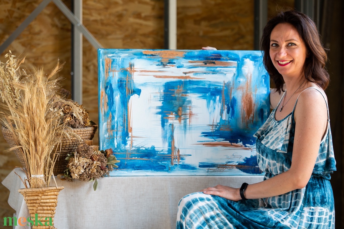 Rendben, absztrakt festmény vásznon, 50x70 - művészet - festmény - akril - Meska.hu