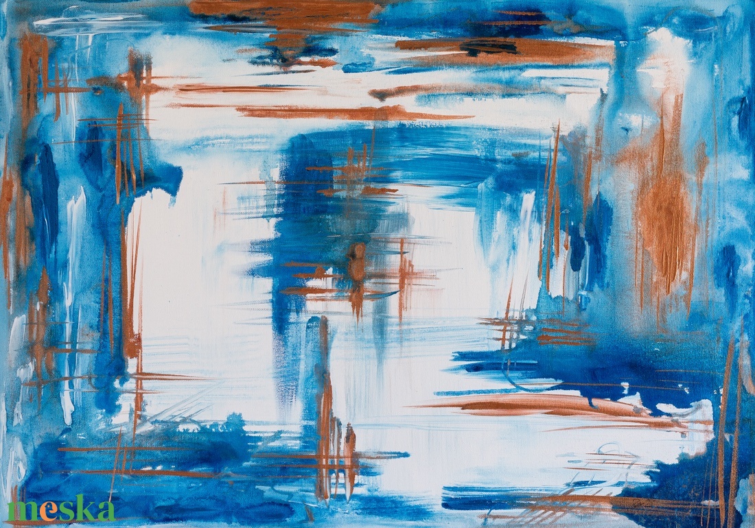 Rendben, absztrakt festmény vásznon, 50x70 - művészet - festmény - akril - Meska.hu