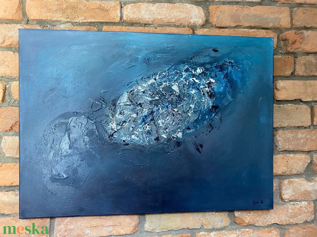 Végtelen, absztrakt festmény vásznon, 50x70 - művészet - festmény - akril - Meska.hu