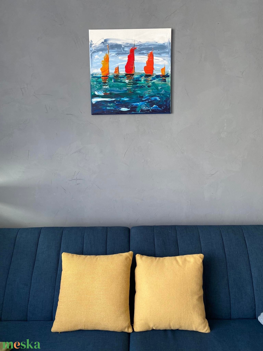 Absztrakt, Balatoni vitorlások, könnyű vászon, 50x50 - művészet - festmény - akril - Meska.hu Absztrakt, Balatoni vitorlások, könnyű vászon, 50x50 - művészet - festmény - akril - Meska.hu