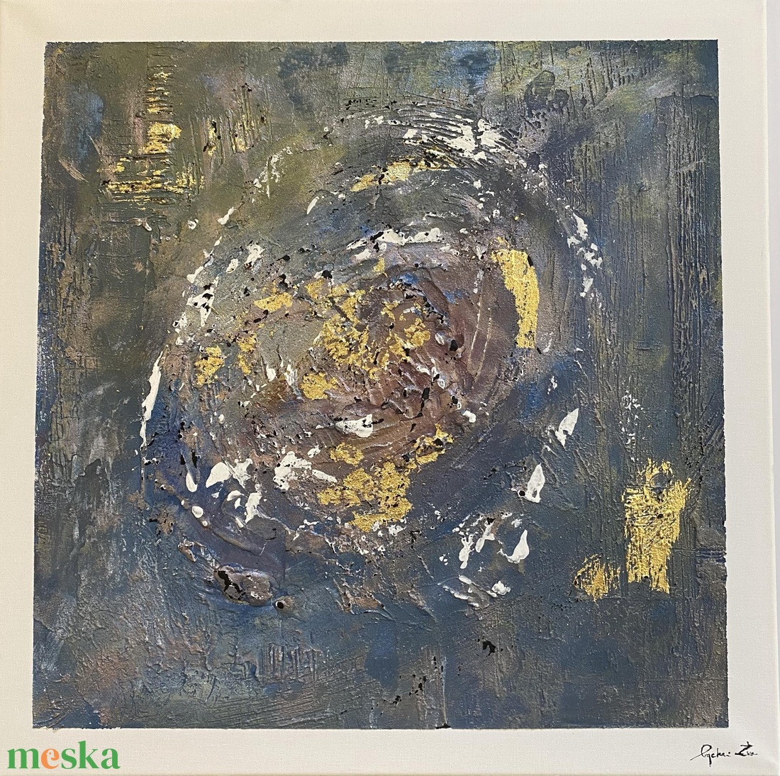Absztrakt festmény, Végtelen, 50x50 akril könnyű vásznon - művészet - festmény - akril - Meska.hu Absztrakt festmény, Végtelen, 50x50 akril könnyű vásznon - művészet - festmény - akril - Meska.hu
