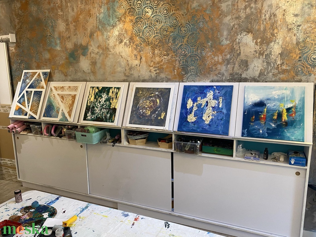 Absztrakt festmény, Utak, akril könnyű vásznon, 50x70 - művészet - festmény - akril - Meska.hu Absztrakt festmény, Utak, akril könnyű vásznon, 50x70 - művészet - festmény - akril - Meska.hu