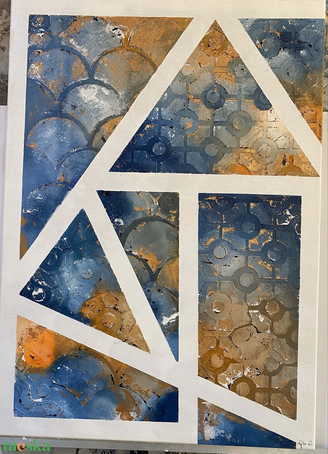 Absztrakt festmény, Utak, akril könnyű vásznon, 50x70 - művészet - festmény - akril - Meska.hu Absztrakt festmény, Utak, akril könnyű vásznon, 50x70 - művészet - festmény - akril - Meska.hu