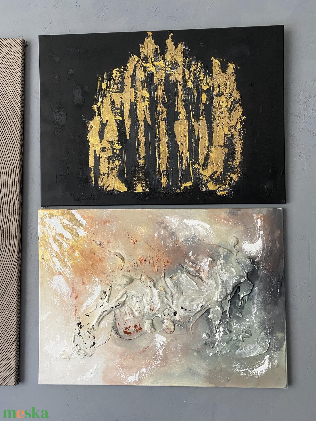 Absztrakt festmény, Ébredés, 50x70 akril könnyű vásznon - művészet - festmény - akril - Meska.hu