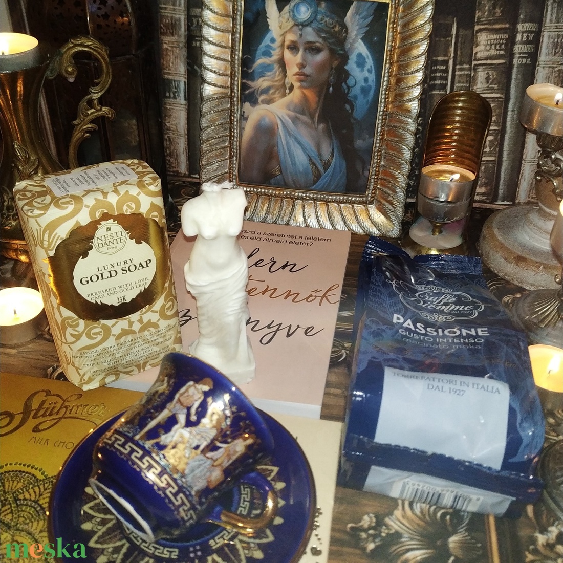 Ajándékcsomag kávéval és csokival Modern Istennőknek karácsonyra, nőnapra, szülinapra, névnapra, szalagavatóra - élelmiszer - gourmet ajándékcsomag - Meska.hu