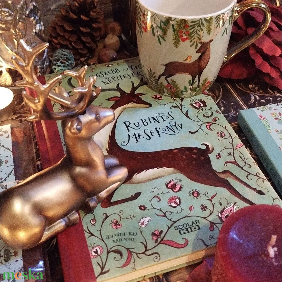 Rubintos mesekünyv ajándékcsomag csokoládéval teával karácsonyra szülinapra pedagógusnapra nőnapra gyerekeknek is - élelmiszer - gourmet ajándékcsomag - Meska.hu