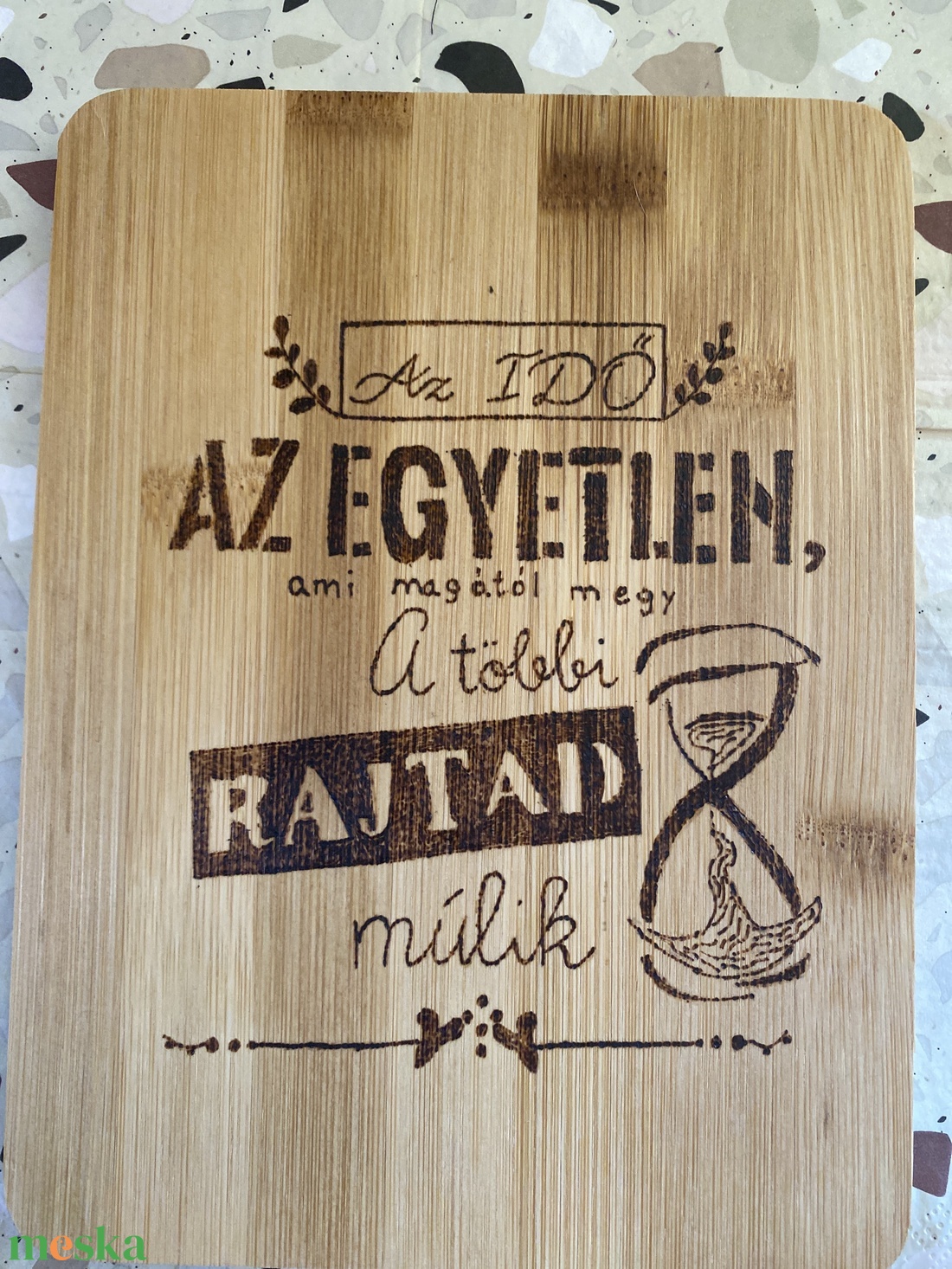Pirogravírozott vágódeszka - otthon & életmód - konyhafelszerelés, tálalás - sütés, főzés - vágódeszka - Meska.hu