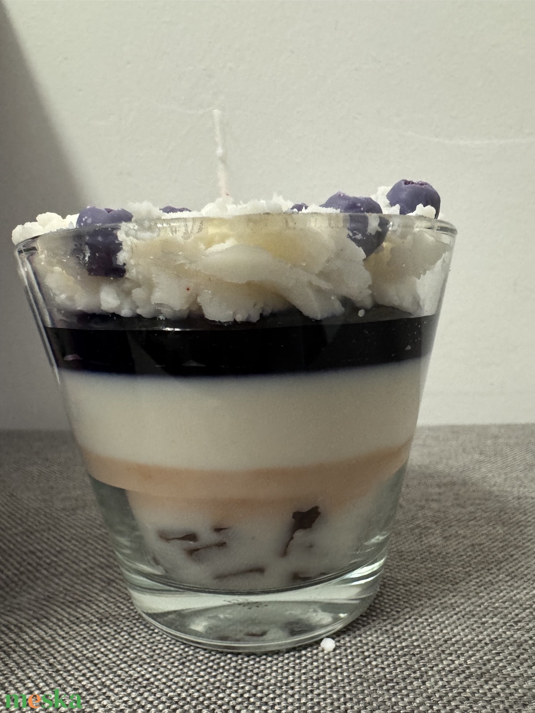 Áfonyás torta desszert gyertya - kellékek & szerszámok - vegyes alapanyag - gyertya alapanyag - szójaviasz gyertya alapanyag - Meska.hu