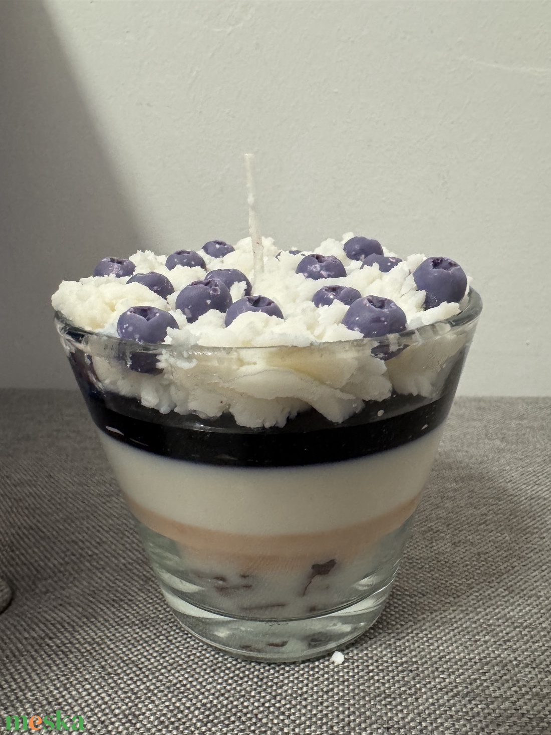 Áfonyás torta desszert gyertya - kellékek & szerszámok - vegyes alapanyag - gyertya alapanyag - szójaviasz gyertya alapanyag - Meska.hu